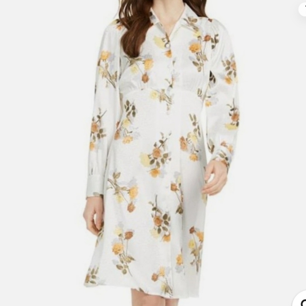 Calvin KleinFloral Long-Sleeve Dress Size 4
